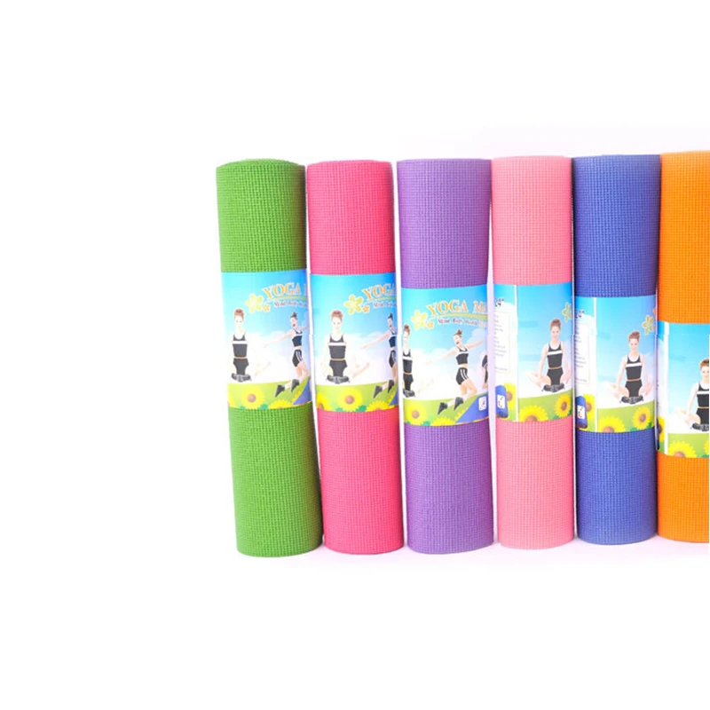 

Colorful pvc yoga mat anti slip with logo, Customized color