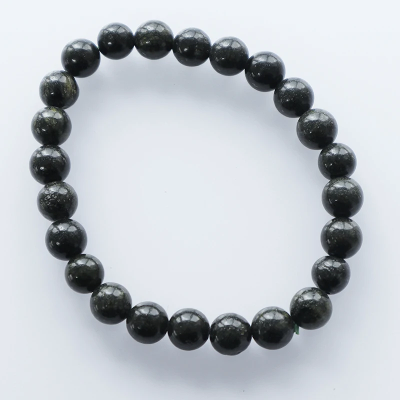 

Natural Stone Bracelet Russian Serpentine Gemstone Beads Elastic Bead Bracelet for Women Men