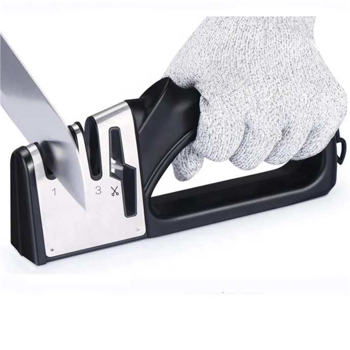 

Fast Kitchen Knife Sharpener 4-in-1 Knife and Scissors Sharpener