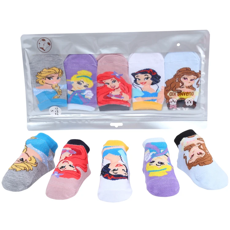 

non slip pretty fancy girl kids baby cotton socks