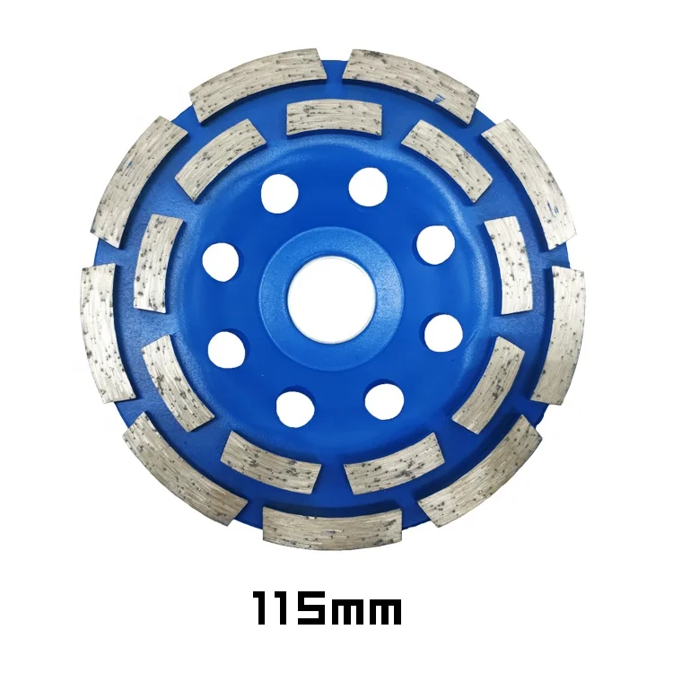 High Quality 4.5\" Double Layer Diamond Cup Grinding Wheel Custom Standard Power for Concrete Stone Granit Deburring Application