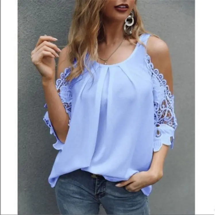 

FORLADIES 2021 Summer Latest Design Pure Color Woman Tops Fashionable Ladies Blouses Women T Shirt