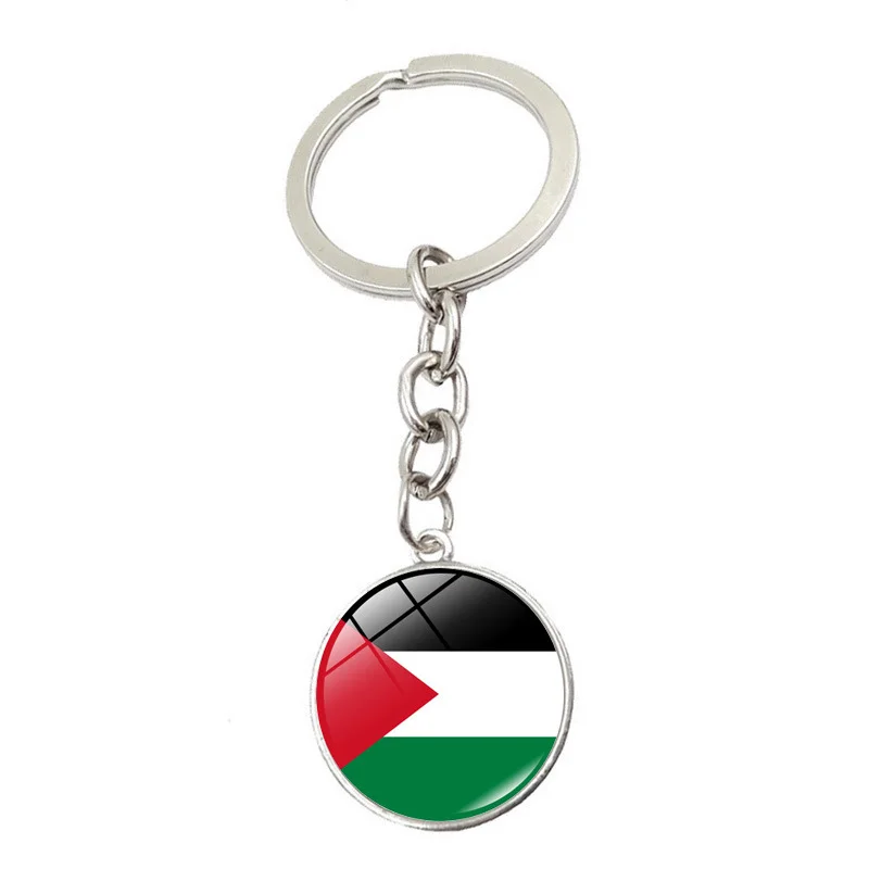 

Wholesale Promotion Gift Zinc Alloy Keychain Palstine National Courry Flag Palestine Keychains