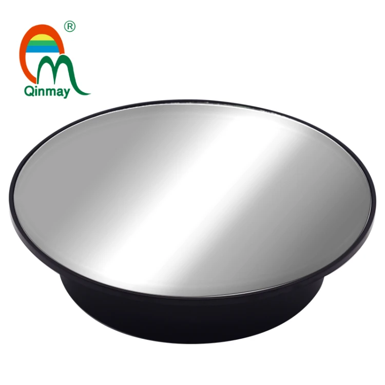 

360 degree rotating display panel product display electric base diameter 20cm, Black / white