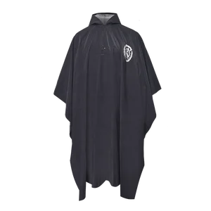 Image of XINXING Black Military Poncho Military Raincoat Rain Poncho 190T Polyester PVC Coating with Reflective Strips for Police PO11