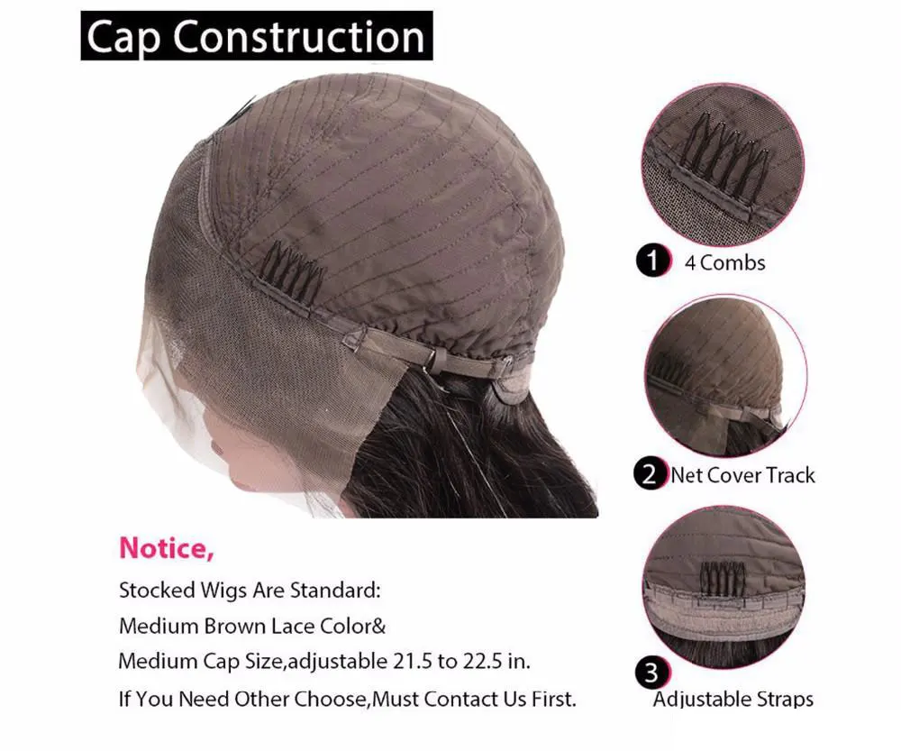 100% virgin remy brazilian 10-26inch straight 1b 27 ombre human hair wigs for black women lace front