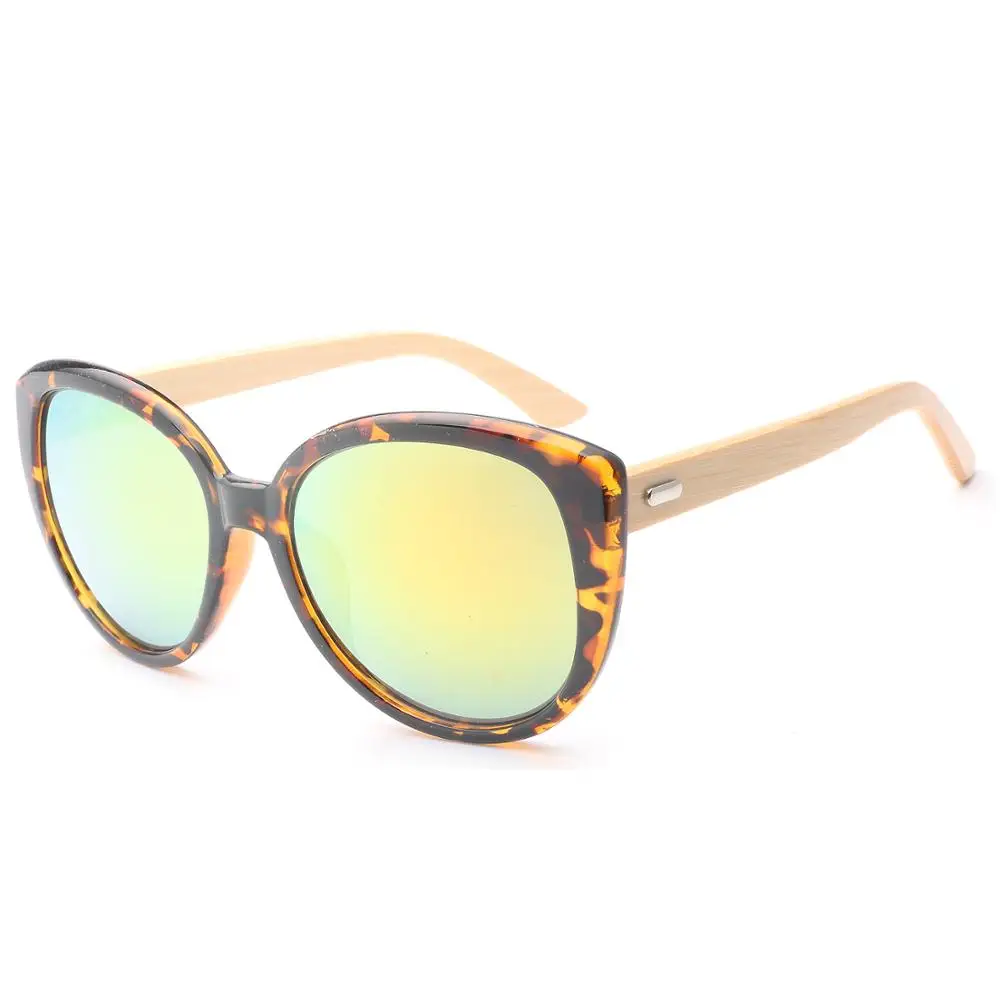 

Fashion women cat eye plastic bamboo sunglasses