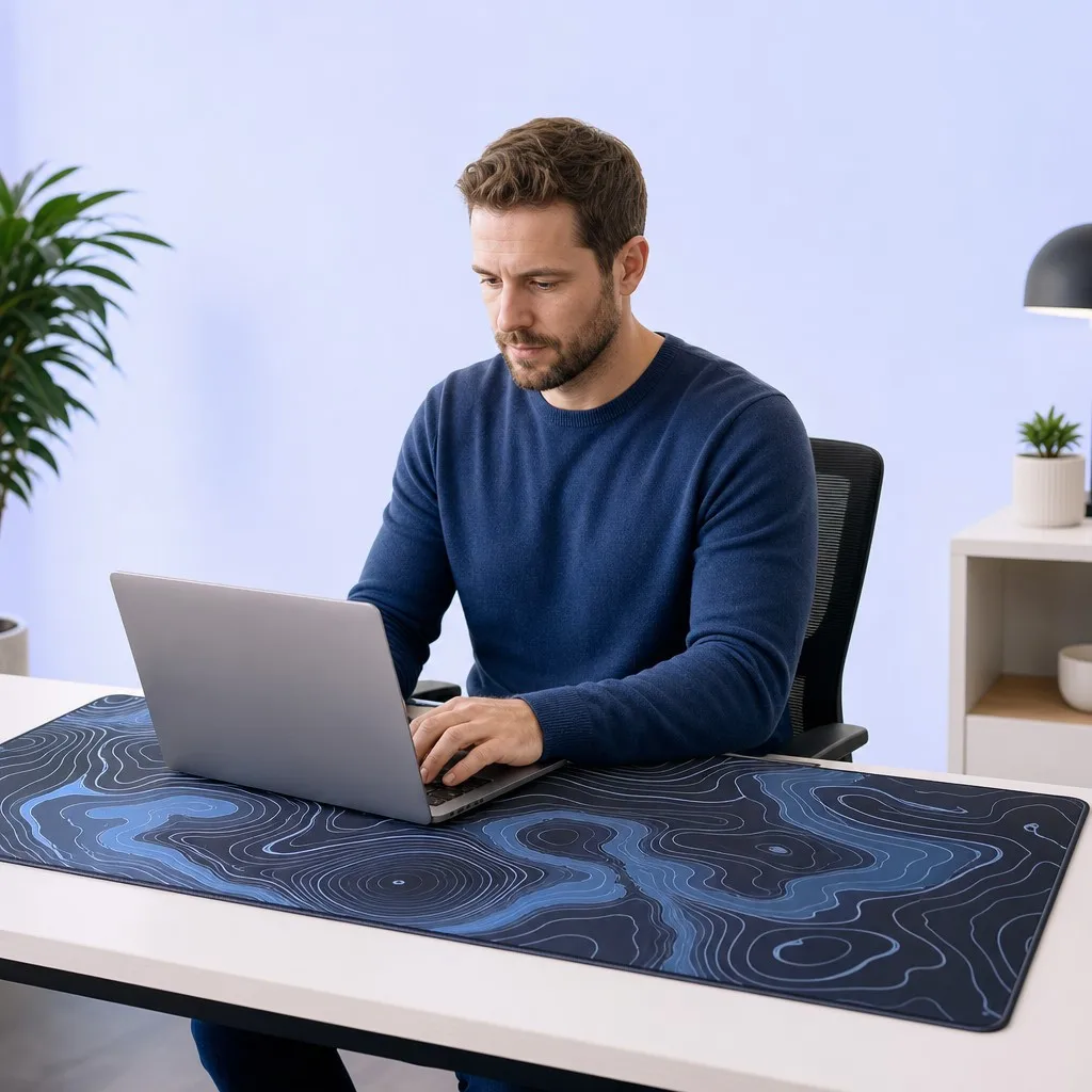 Modern Minimalist Male Professional Workspace Desk Mat