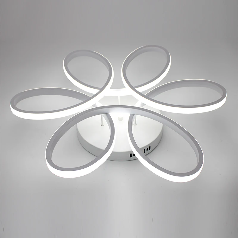 
Simple Indoor Led Lighting White Color Flower Shape Living Room Bedroom Modern Ceiling Lamp For Home 