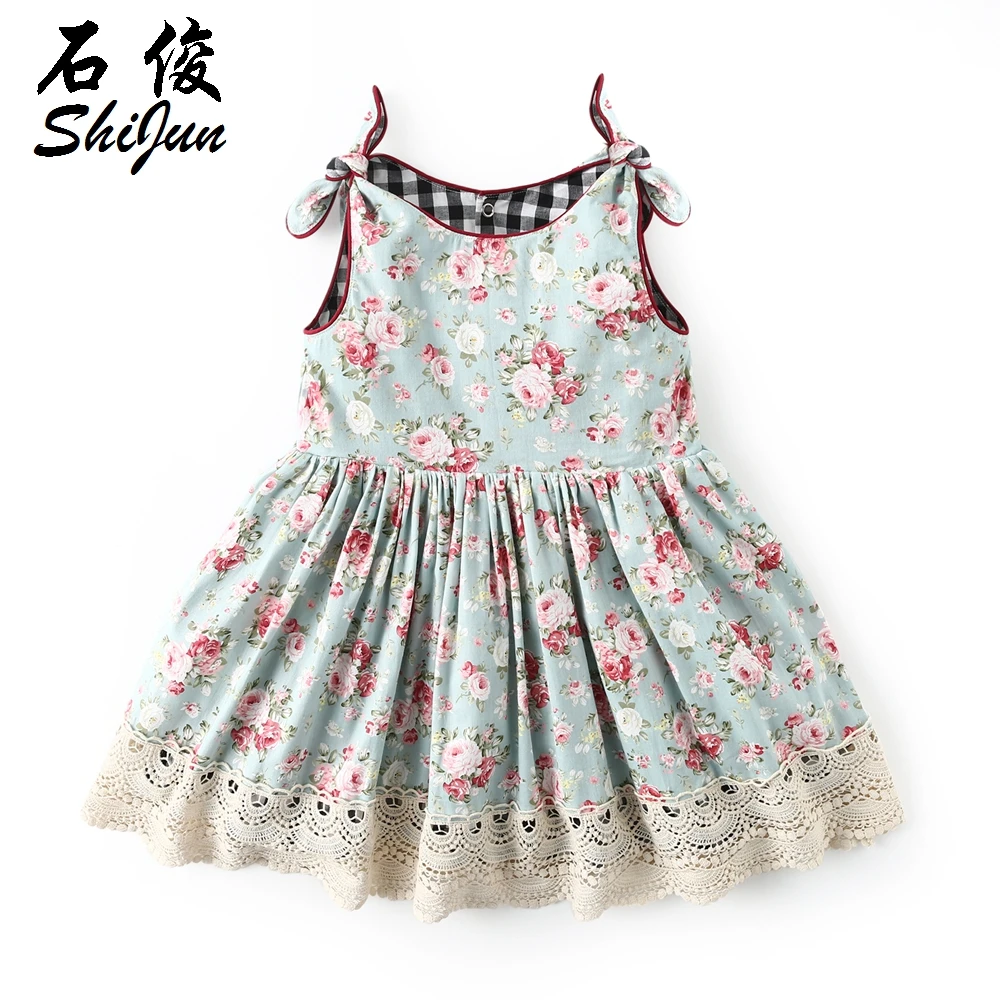 

ShiJun Dropshipping For 4 Season Kids Clothes 2019 Amazing 2 Side Lace Baby Girls Dress