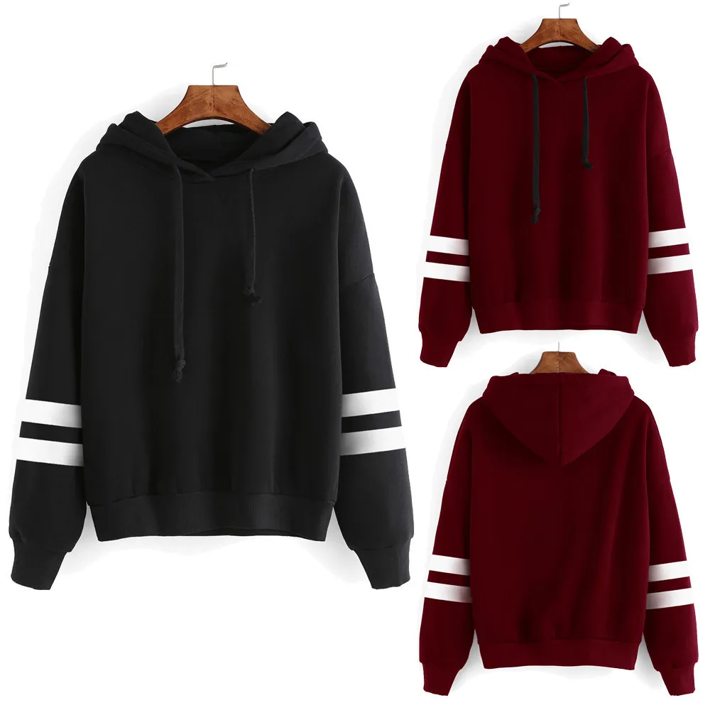 

2021 new arrivals Wholesale fashion warm cheap cotton stripe women hoodies and sweat