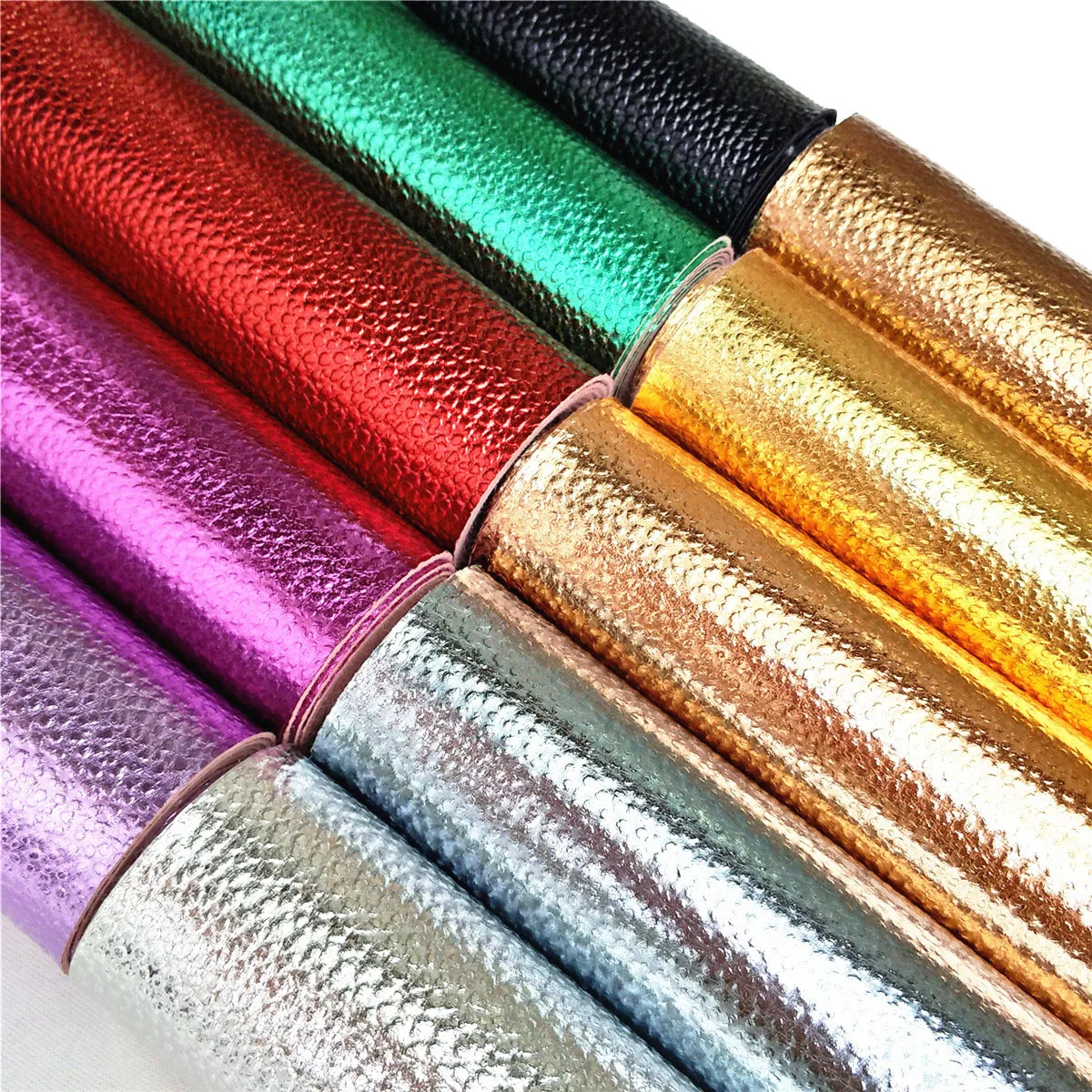

For Earrings Bag Bow Crafting Shiny Metallic Lichee PU Leatherette Vinyl Fabric Faux Leather Sheets