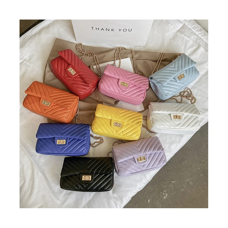 

Classic Embroidery Thread Flap Crossbody Bags For Women Luxury Turn-lock Shoulder Bags Female Chain Underarm Purses PU Handbags