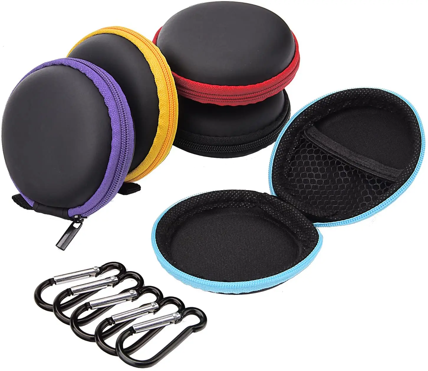 

Round Beautiful Small Portable Earphone EVA Storage Carrying Cute Case, Colorful