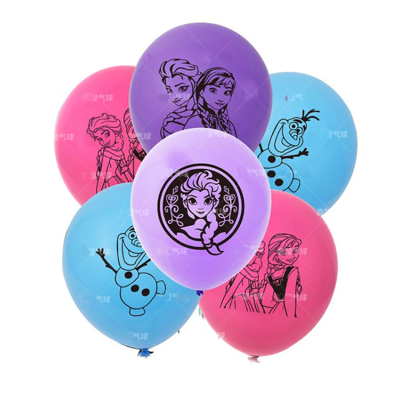 

Free Shipping Cartoon Princess Elsa Latex Balloon Frozen Balloons Kids Birthday Wedding Party Decorations, Colorful