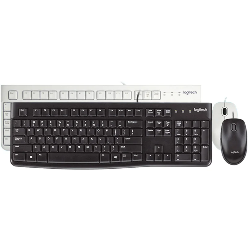 

Logitech MK120 wired classic mouse and keyboard set splash-proof design, Black