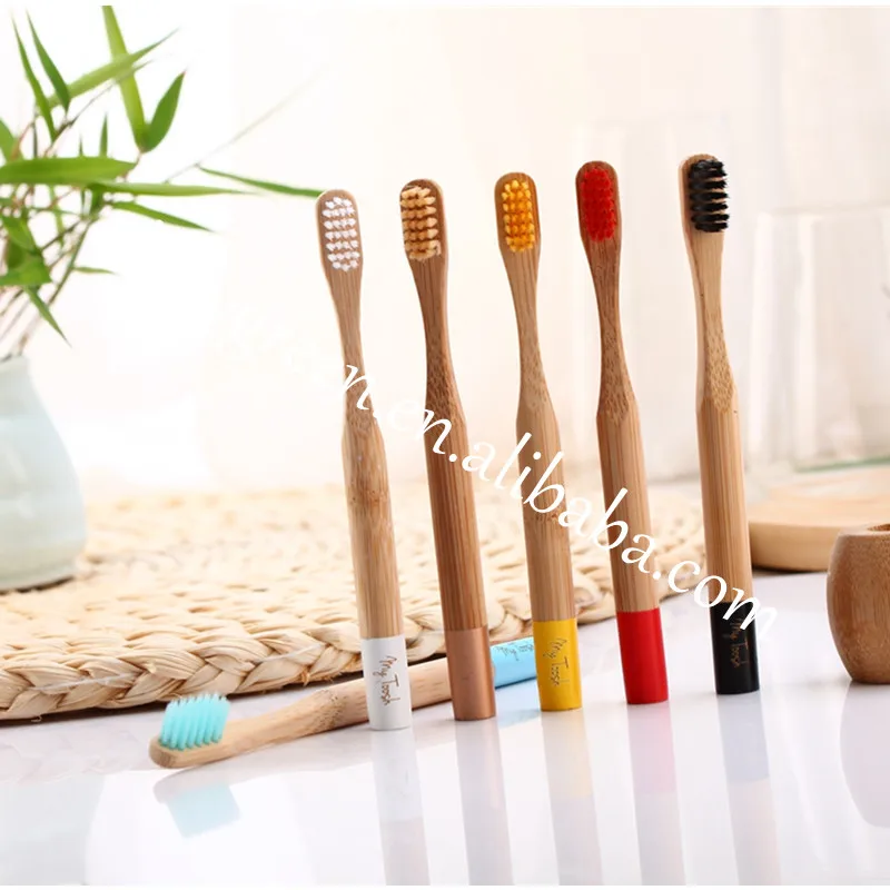 

4-pack Kids Bamboo Toothbrush And Bamboo Holder Wholesale With Private Label