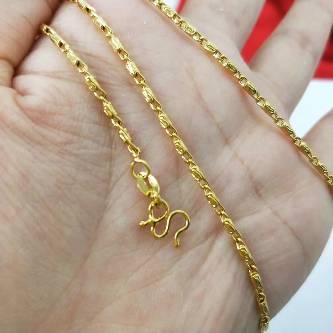 

Jinpinhui jewelry hot sale 24k gold chain necklace for women, dubai new gold chains design with 45cm long