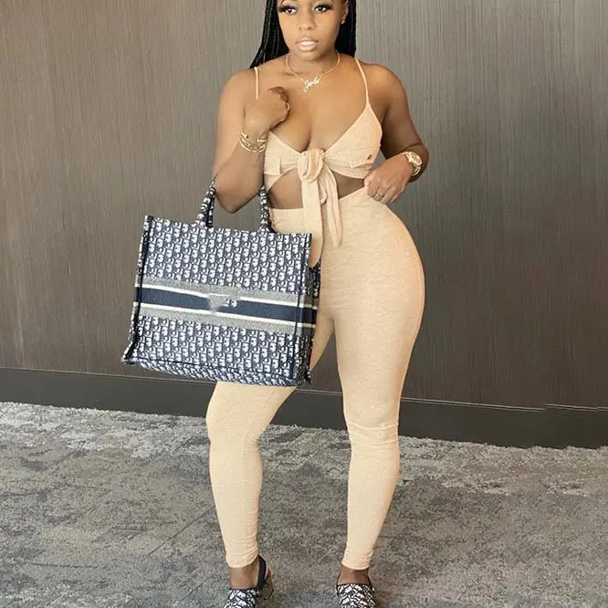 

X01222C bow jumpsuit women hollow out skinny sleeveless v-neck fitness 2020 fashion camisole romper female backless, Black