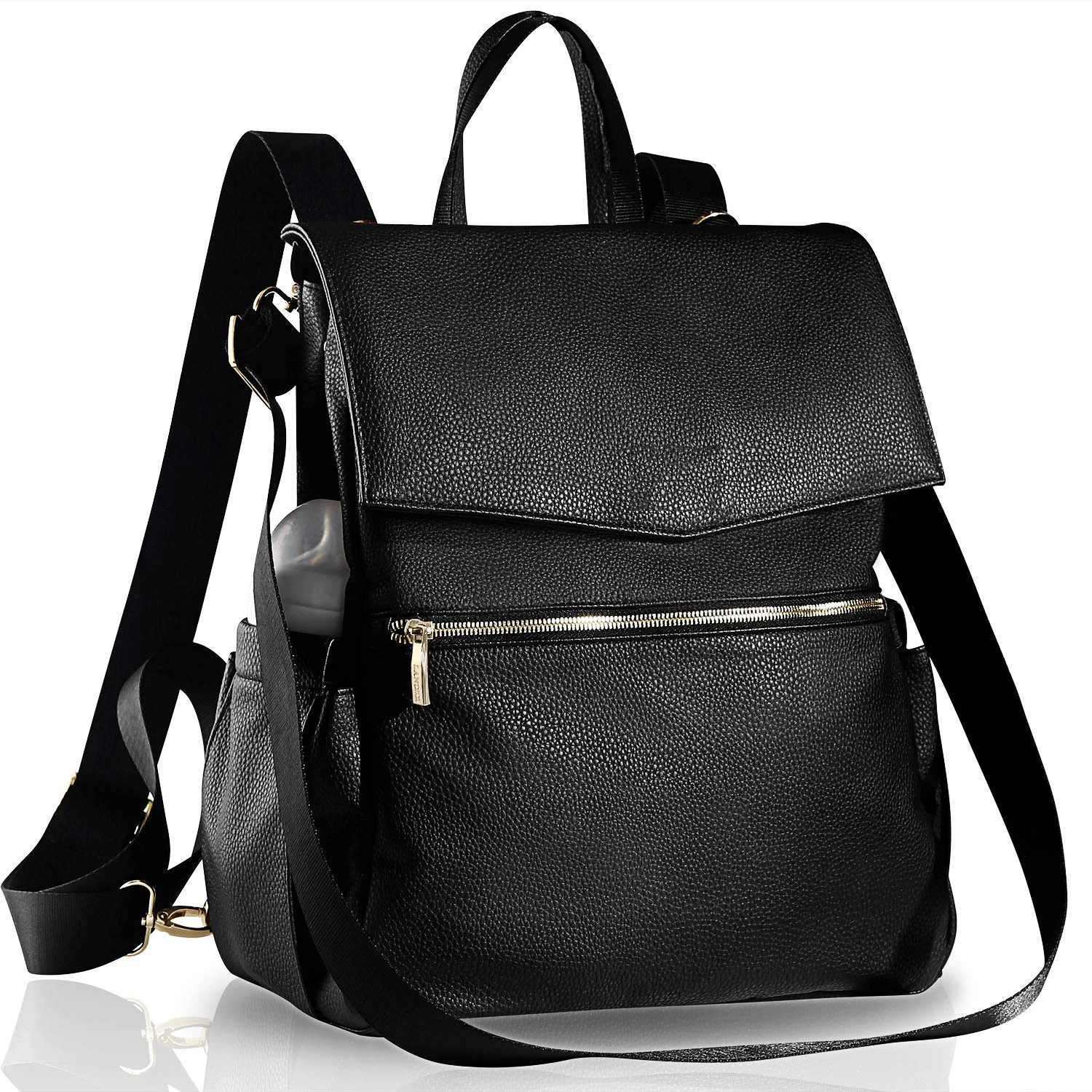 Multifunction Travel Leather Backpack Diaper Bag With Laptop Compartment Buy Baby Diaper Bag