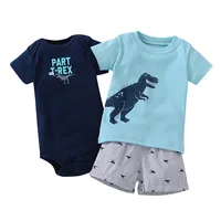 

Baby's summer cotton short-sleeved climbing suit infant clothes 6-24 months baby boy knitted romper