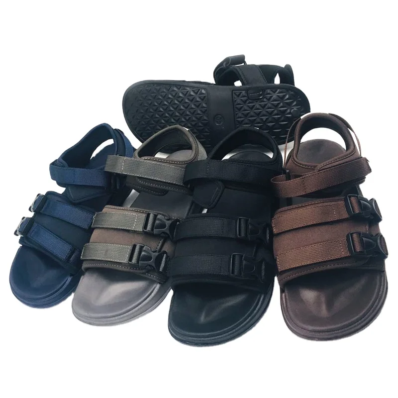 

2021 New design double buckle leisure men's sandals non-slip beach walking sandals for men's outdoor hiking sport sandal shoes, Customer's request