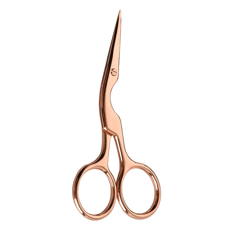 

Amazon Hot Sell Beard Trimming Rose Gold Stork Scissors Wholesale Price Eyebrow Scissor, Black