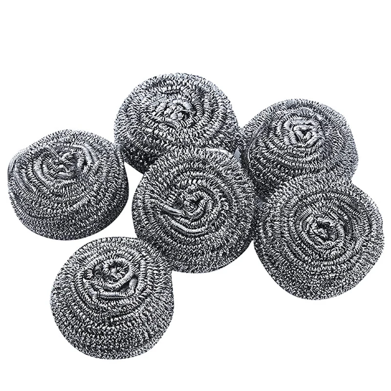 

Metal Stainless Steel Wire Wool Pot Scourer Balls Scrubber Sponges Scrubbing For Cleaning Kitchen, Customized