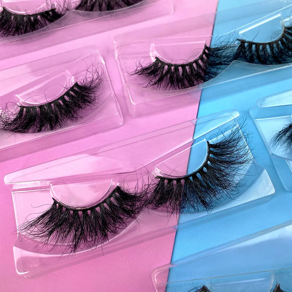 

lashes 3d wholesale vendor Extra Long private label bulk faux mink eyelash 25mm 27mm 3d fluffy mink eyelash, Black