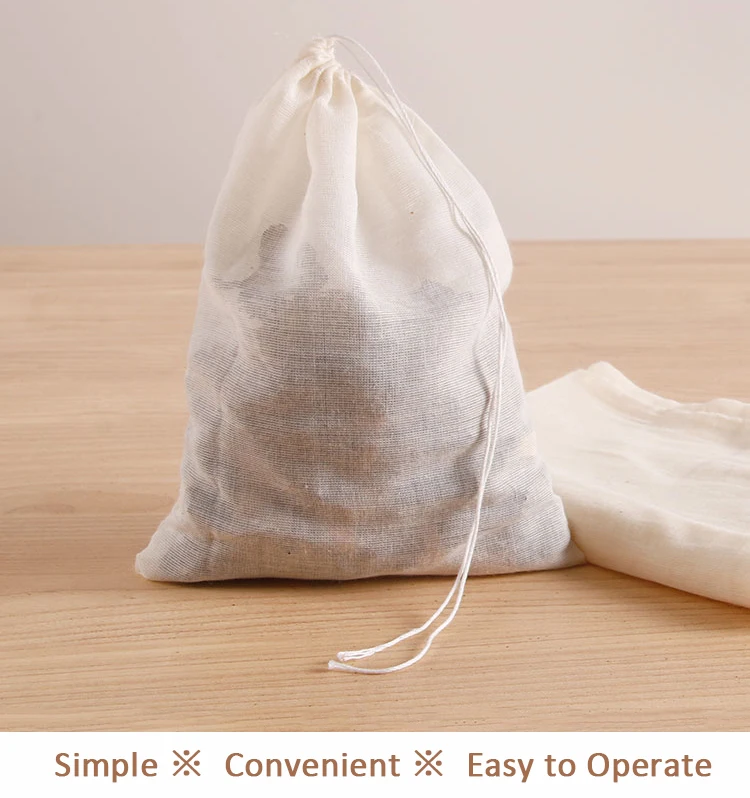 Factory Directly Wholesale Promotional Drawstring Cotton Gauze Bags