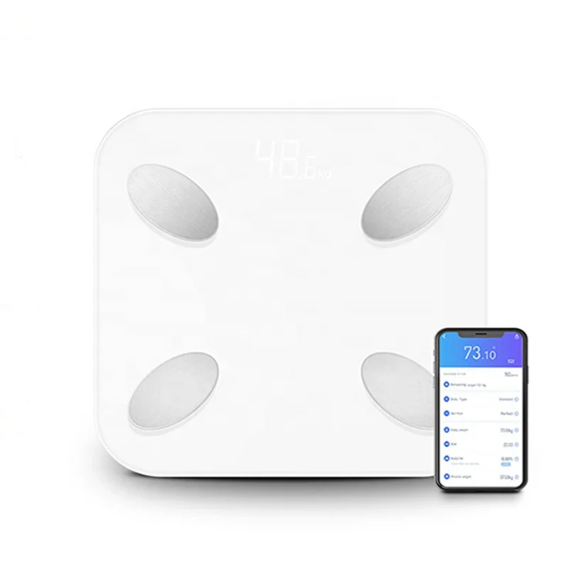 

180KG 396LB BMI body weight fat bathroom scale weighing machine smart digital electronic scale custom LOGO, White