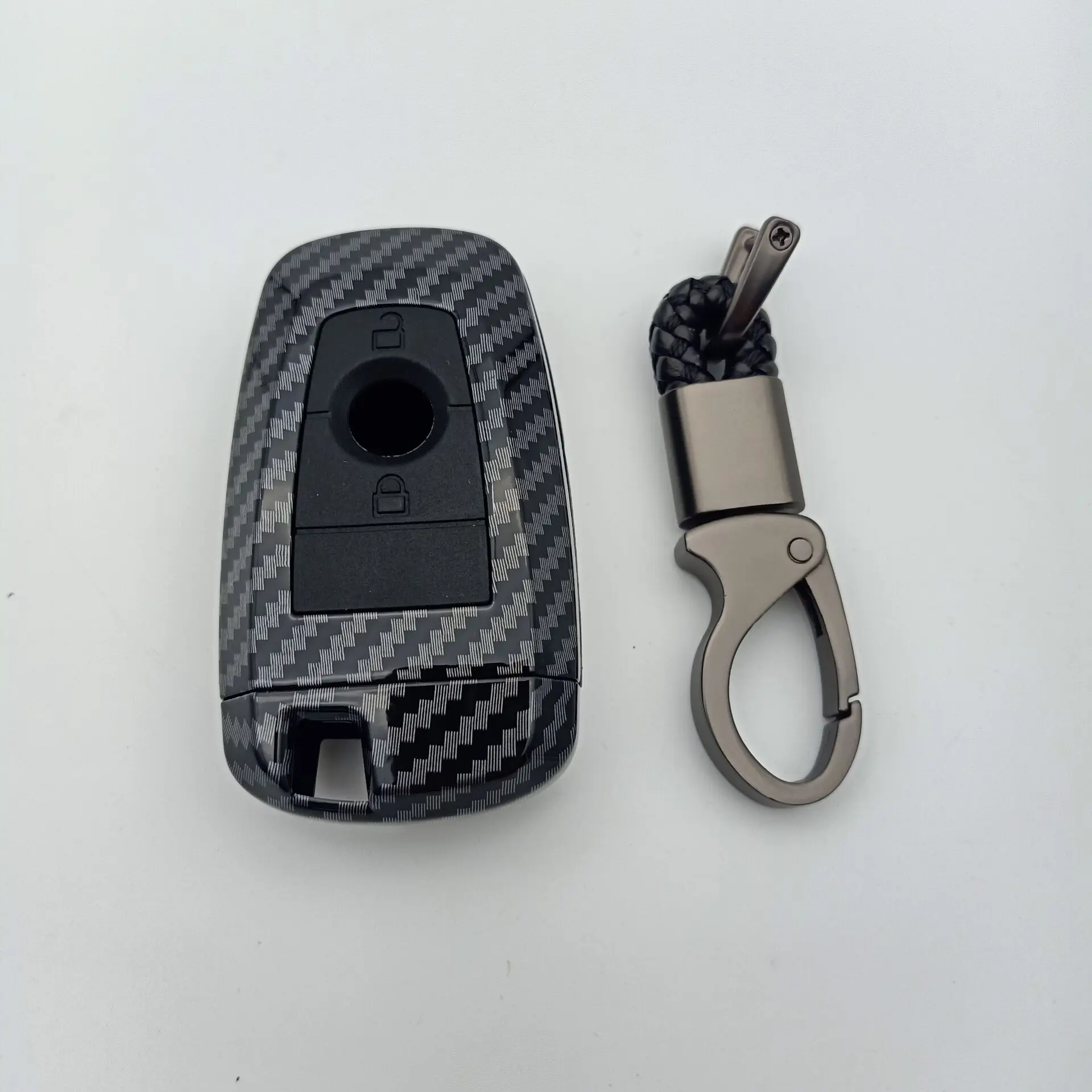 Abs Carbon Fiber Fob Cover For Ford Ecosport 2018 Skin Holder