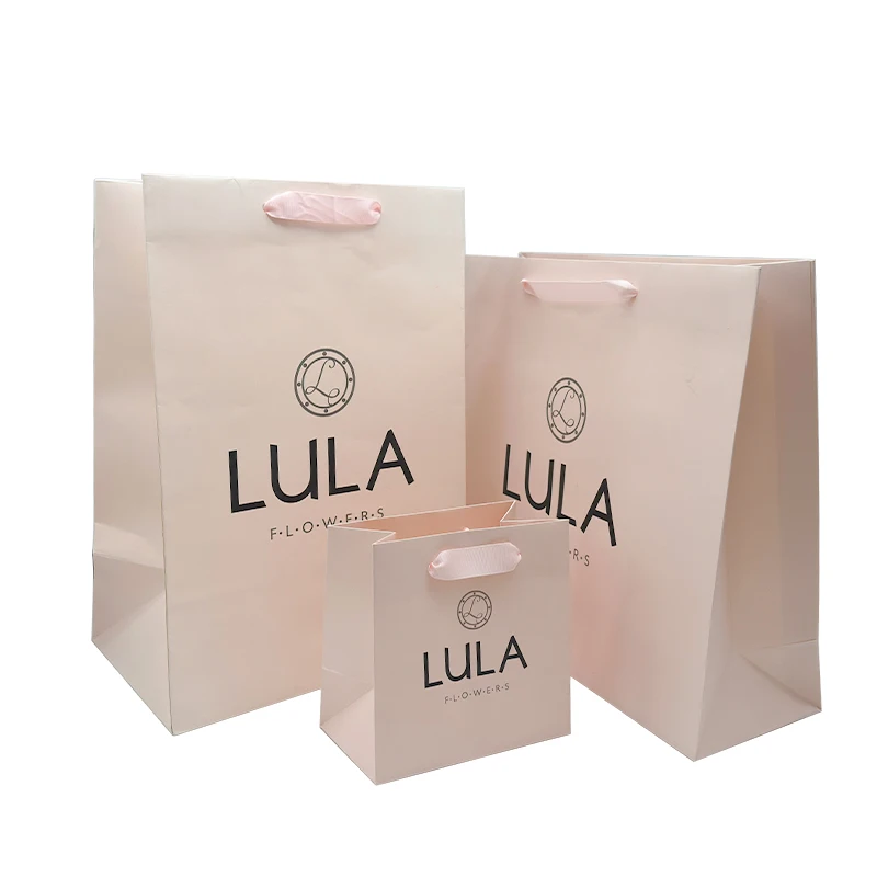 

China Factory Price Custom Drawstring Luxury Shopping Bag Paper Bags With Logo