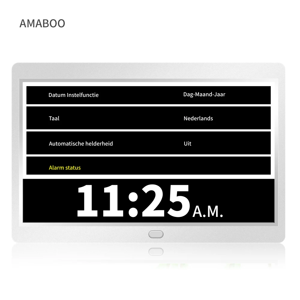 

Rechargeable Usb Alarm With Mounted On The Wall Large Magnetic Calendar Room Wirless Digital Clock And Charging Port, Black/white/wooden/drawing
