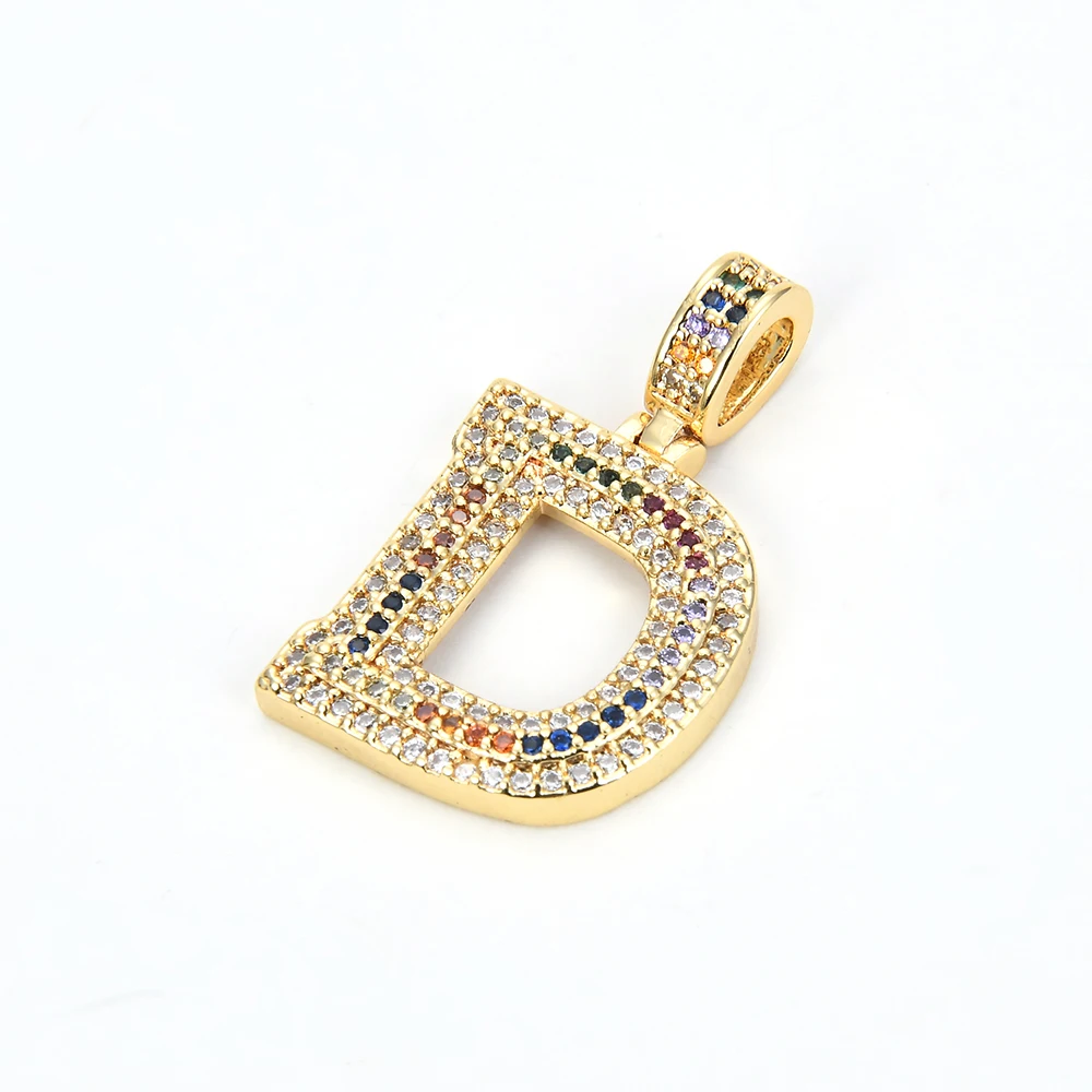 

Fun2bead 2021 diamond letter alphabet hole diy capital hip hop personalised punk party flat golden women girls custom pendant