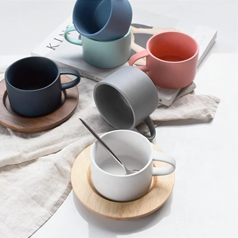 

New Design Nordic Style Multi-color Porcelain Mugs Frosted Matte Coffee Cups Mugs
