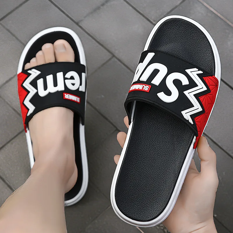 

Male Indoors Outdoors Anti-slip Wear-Resistant Men Sandals 2021 New Style Couples Slipper Spring Summer Slippers Men Slippers, As pictures