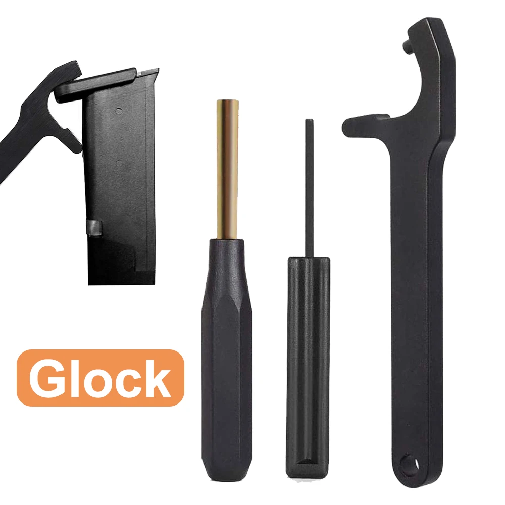 

Glock Magazine Disassembly Tool Mag Plate Removal Tool Front Sight Tool for Glock 17 19 22 25 26 27 28 42 43 43X 48, Black