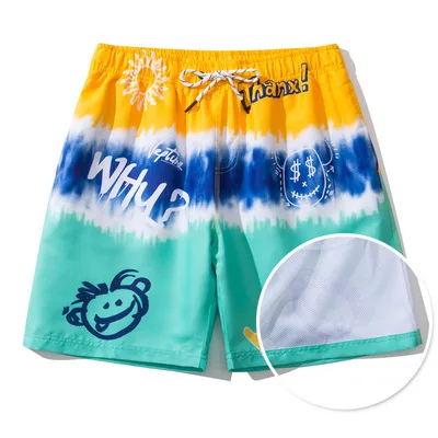 

Gym Mens Sport Running Shorts Quick Dry grid Workout Short Pants GYM Wear Men raining Beach Swim Shorts, As picture show