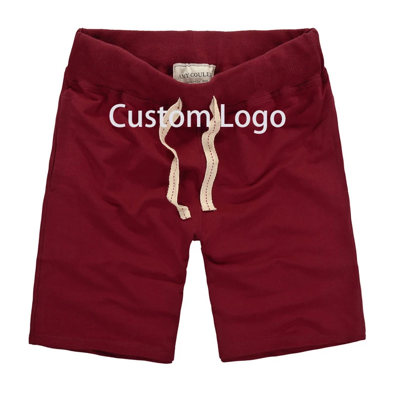 Evertop Summer Gym Custom Sweat Men's Shorts 100% Cotton Solid Color New Style Casual Canvas Hot Sale