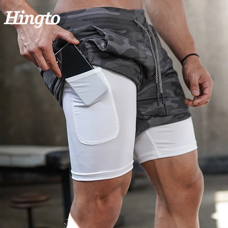 

2021 Mens Summer Sports Quick Dry Training Wear Nylon Compression Custom Polyester Gym Shorts Men