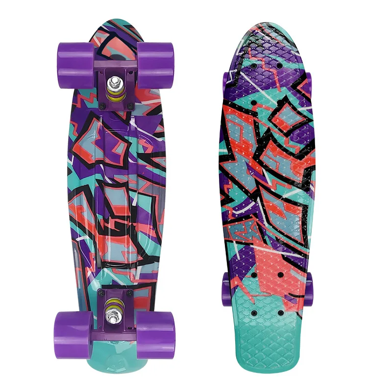 

Hot Sale 22 Inch Skate Board Durable High Speed Cheap Plastic Mini Skateboard
