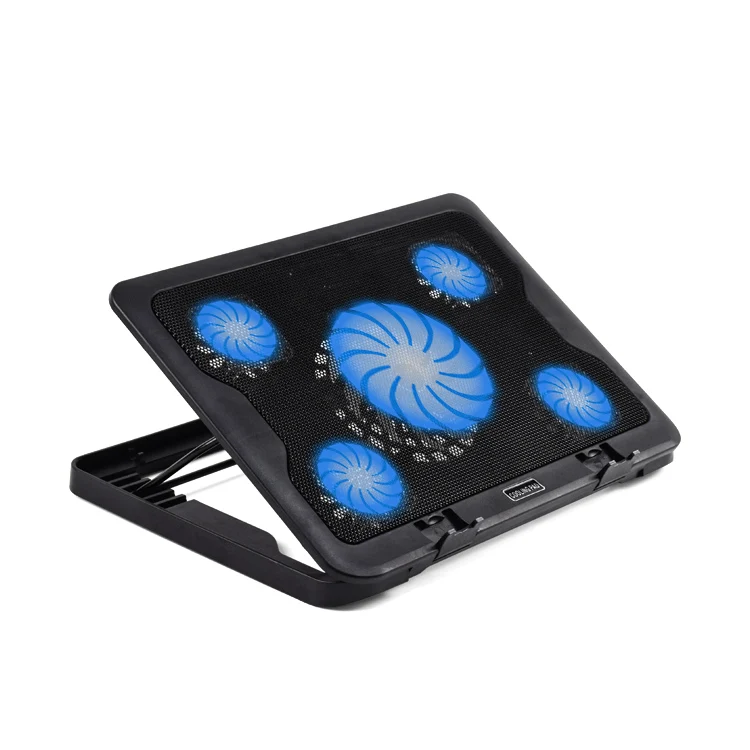

New design stand bed 5 quiet fan laptop cooling pad with CE certificate