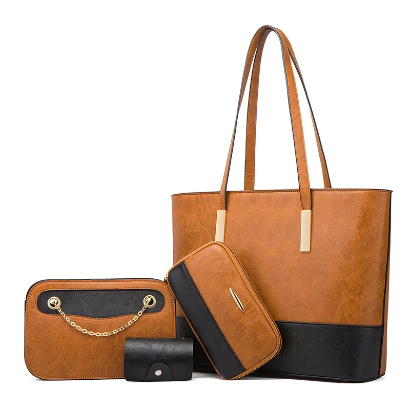 

SP394 new style women brown shoulder bag handbag large ladis set bag, Multi colors