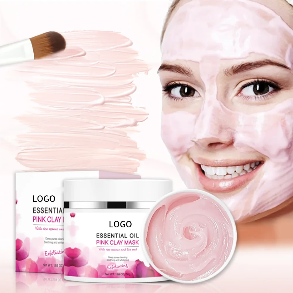 

Private Label Organic Rose Bentonite Turmeric Mud Facial Mask Skin Care Tumeric Clay Face Mask