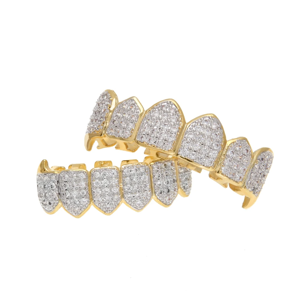 

Durable Using Low Price Popular Hip Hop Gold Diamond Grills Teeth Bling, Pure color (see picture for details)