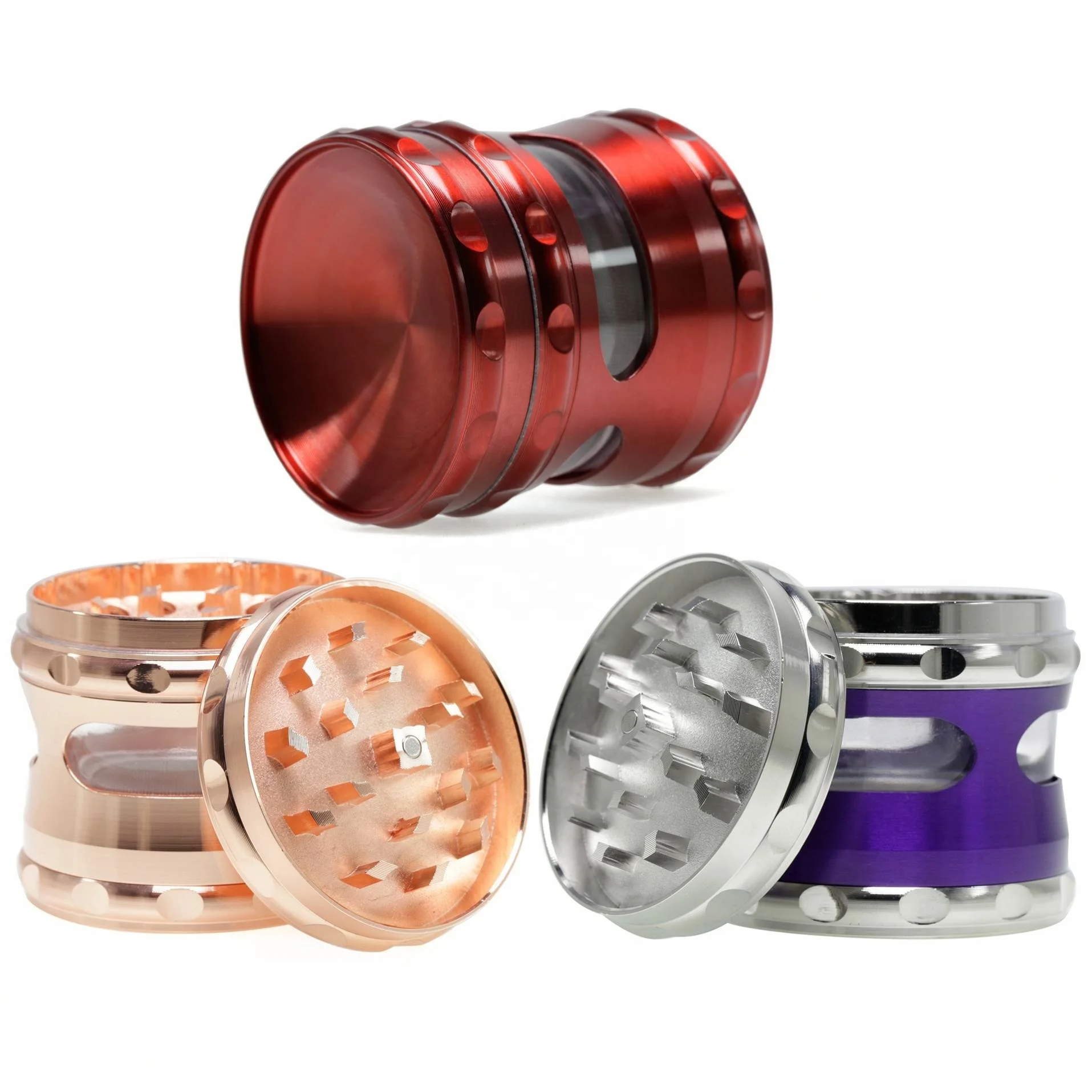 

Side Transparent Tobacco Grinder Concave Zinc Alloy Diameter  Tobacco Grinder jhcentury, Picture