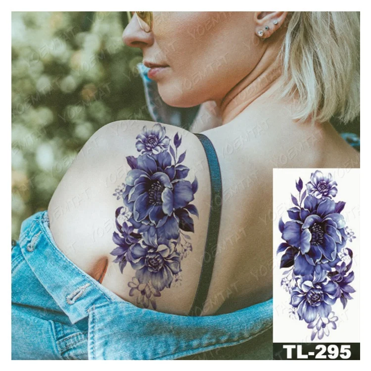 

Flower Pattern Tattoo Sticker Custom Oem Sexy Body Art Tattoo Durable Tatuagem Temporaria, Cmyk
