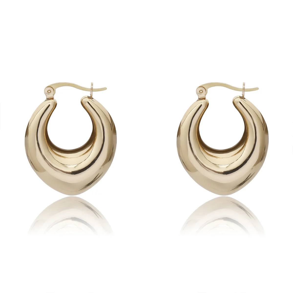 

Party hoop women lightly contracted water drop type earrings
