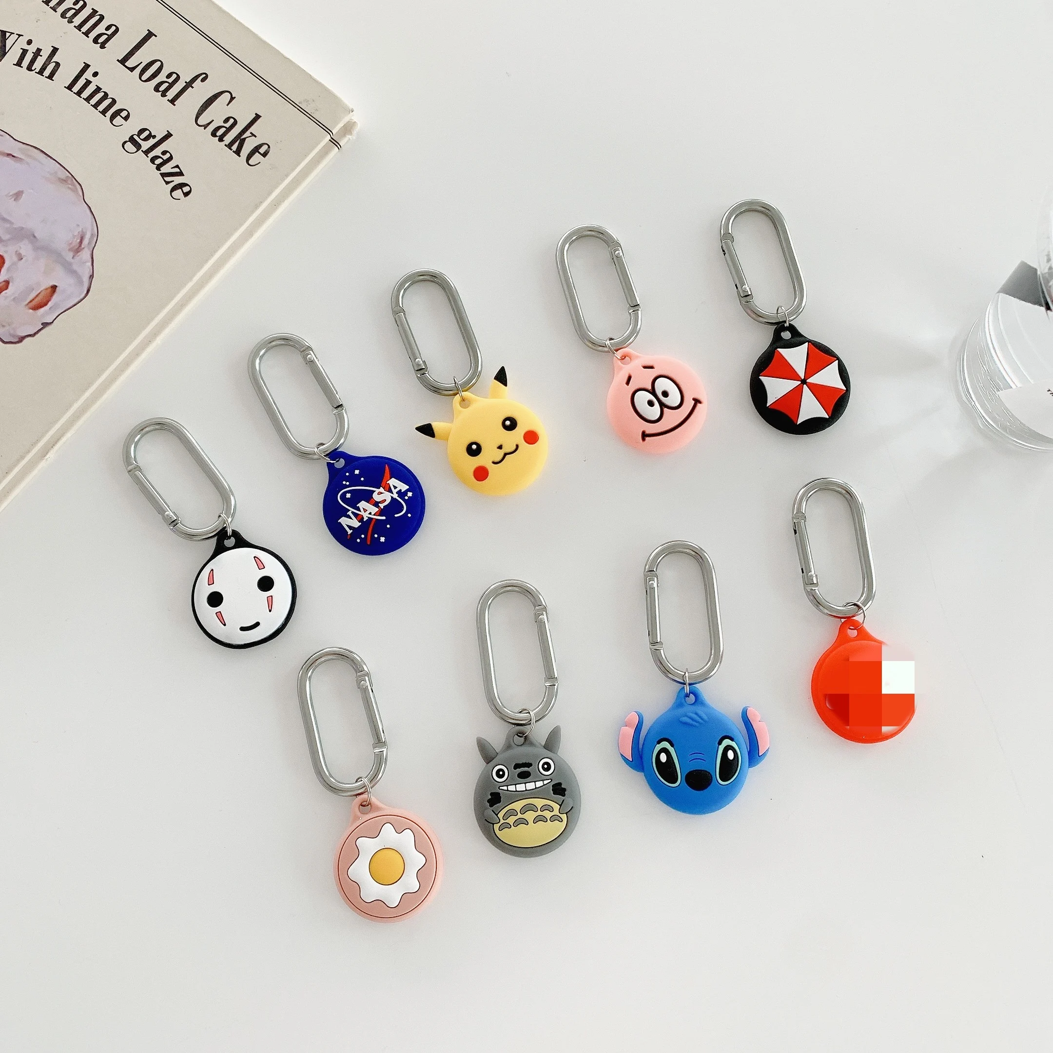 

2021 Hot Selling Anti Lost Luggage Pet Tag 3D Cute Cartoon Designs No Face Man For Airtag Case Protective Cover